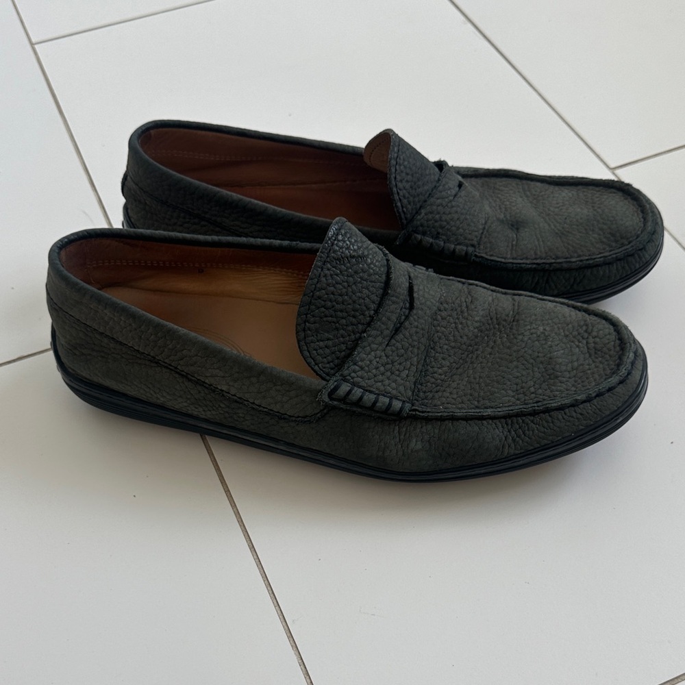 TOD’S Men's green Leather Loafers 9